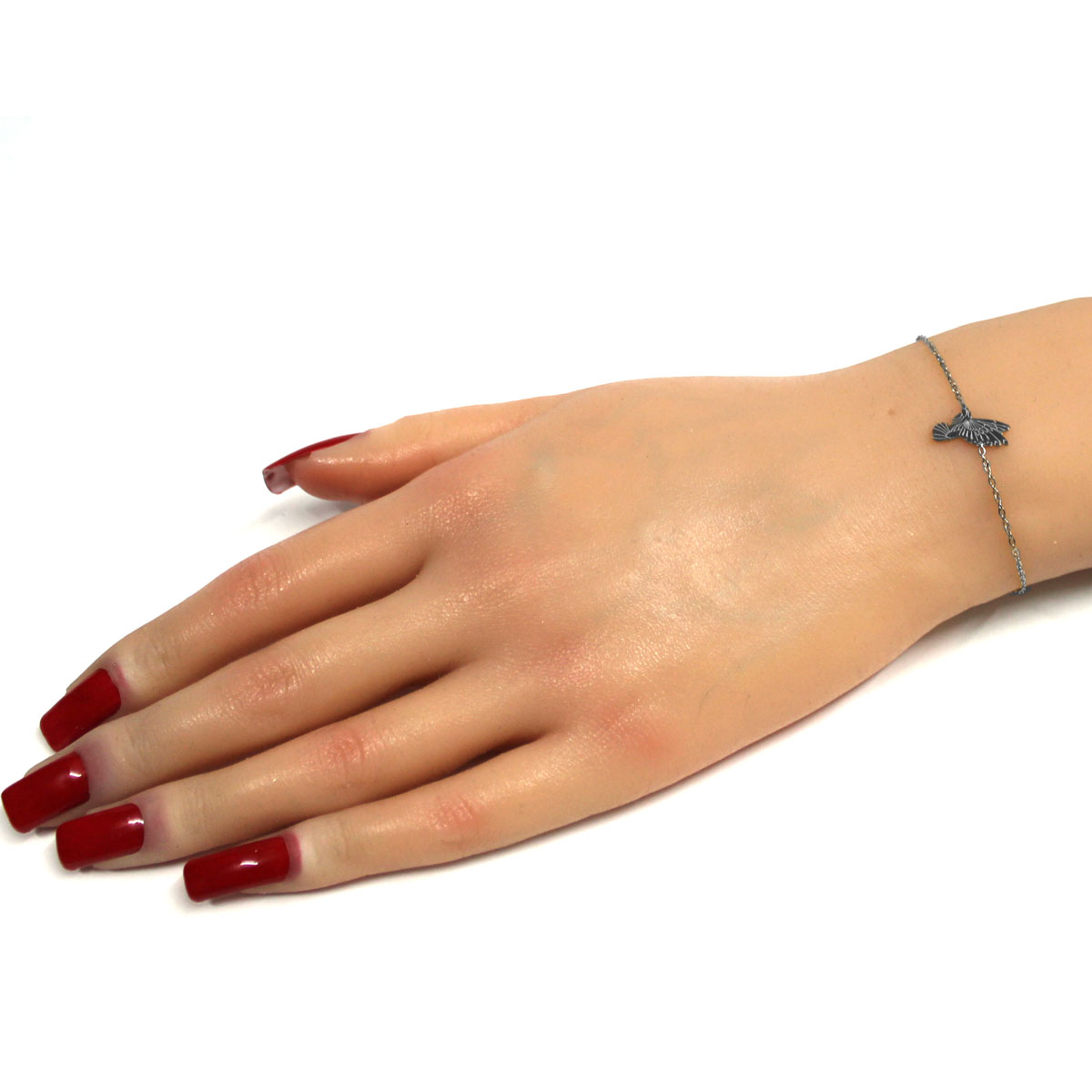 Pulsera Acero Inoxidable Plateado Colibri Chuparrosas 5 Pulsera Acero Inoxidable Plateado Colibri Chuparrosas - Image 3