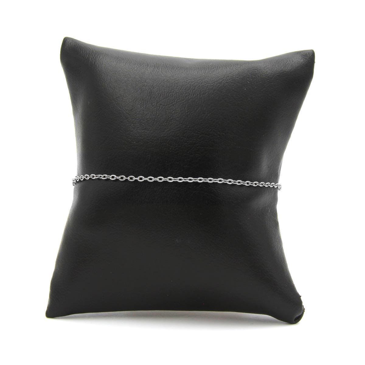 Pulsera Acero Inoxidable Plateado Eslabon Clasico 1mm 2