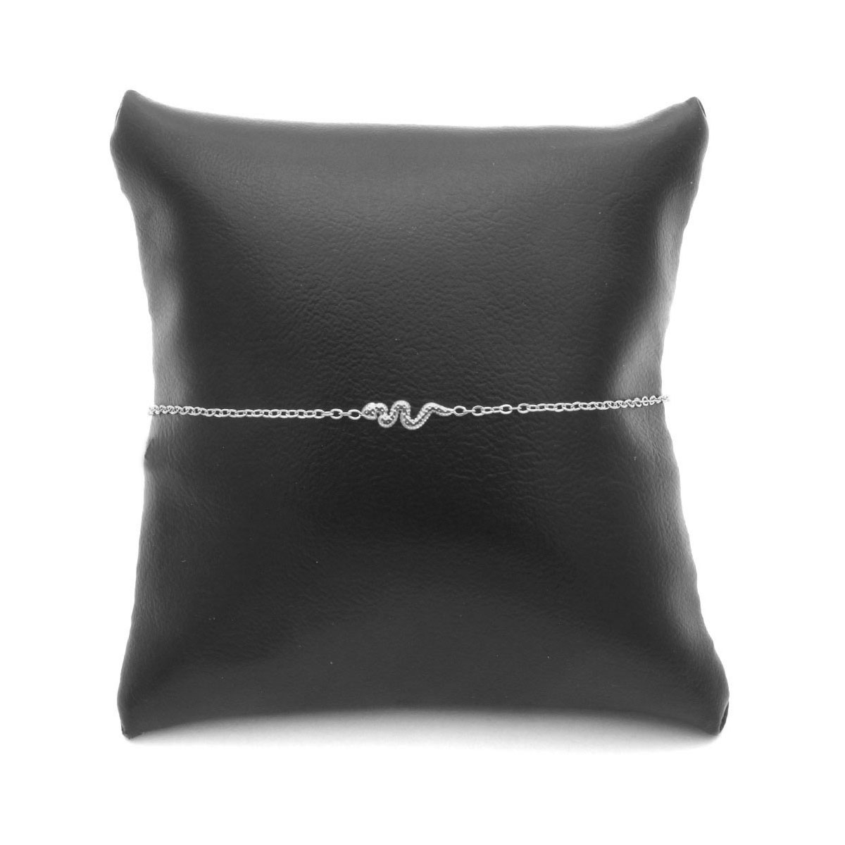 Pulsera Acero Inoxidable Plateado Mini Pulsera Serpiente 2