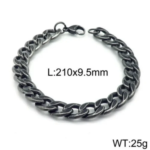 Pulsera-Acero-Negro-Vintage-Eslabon-Cubano-Grueso-9.5-mm.webp