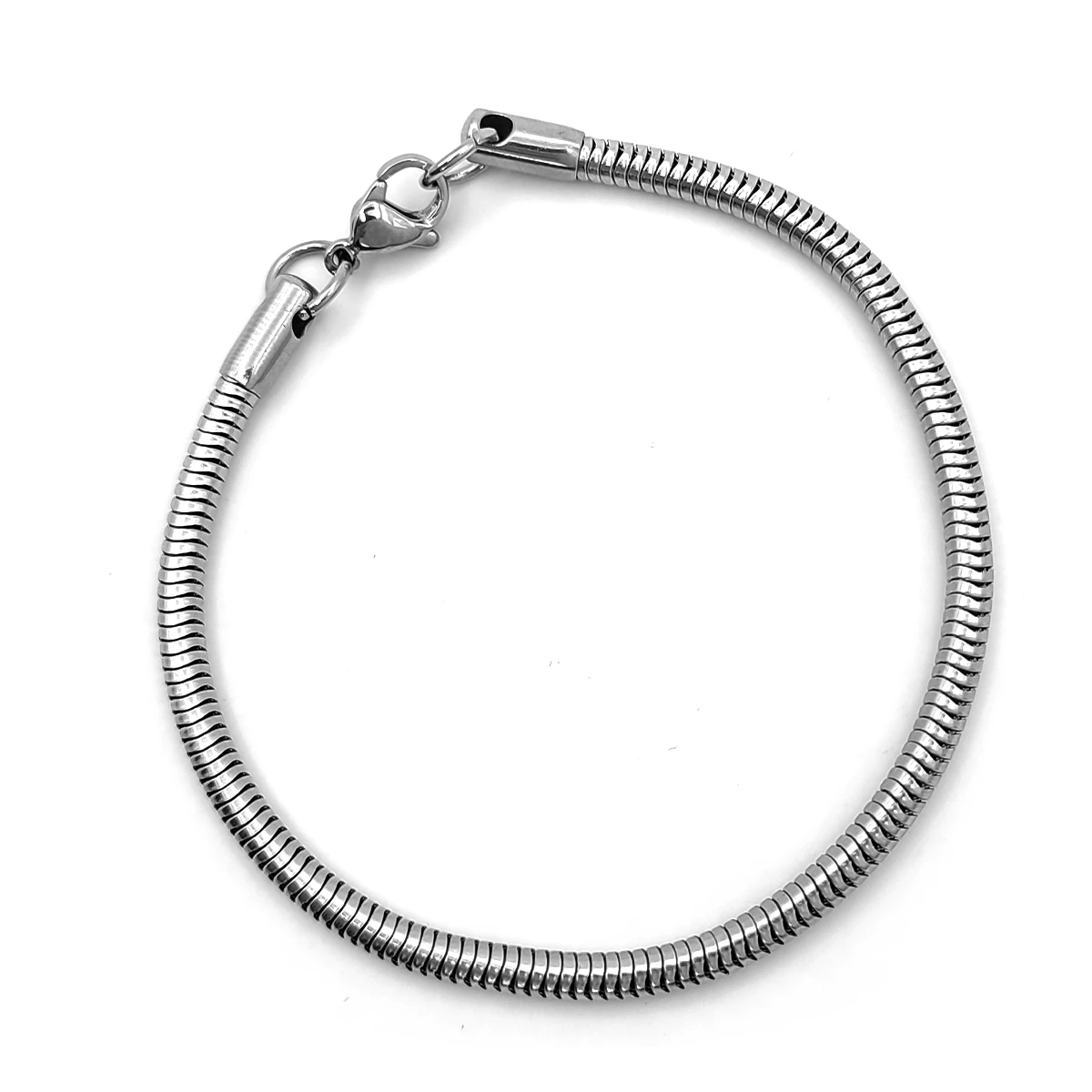 Pulsera Acero Plateado Cola de Rata para Charms 4 mm 2