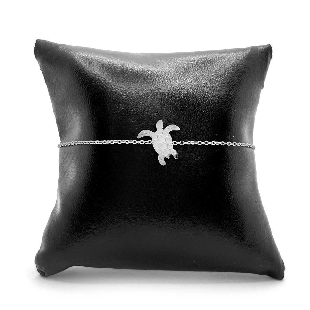 Pulsera Acero Plateado De Mujer Forma Tortuga Marina Mini 2