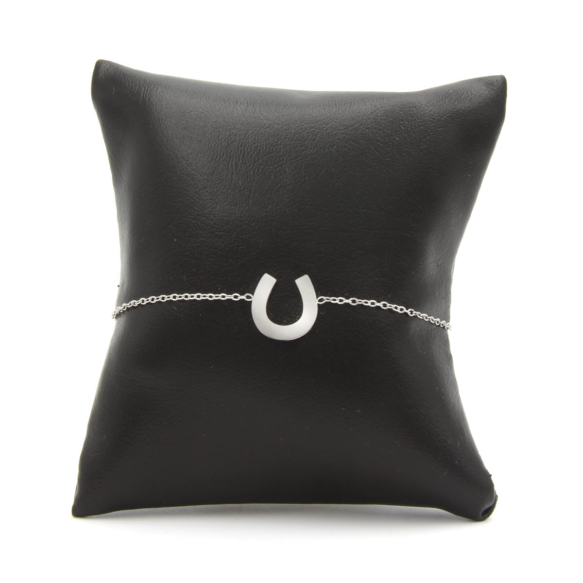 Pulsera Acero Plateado Herradura Simbolo De La Suerte 2