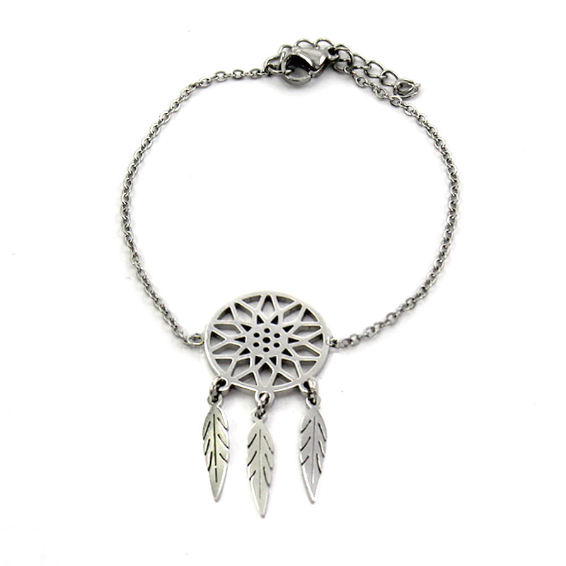 Pulsera atrapa suenos plateada 1