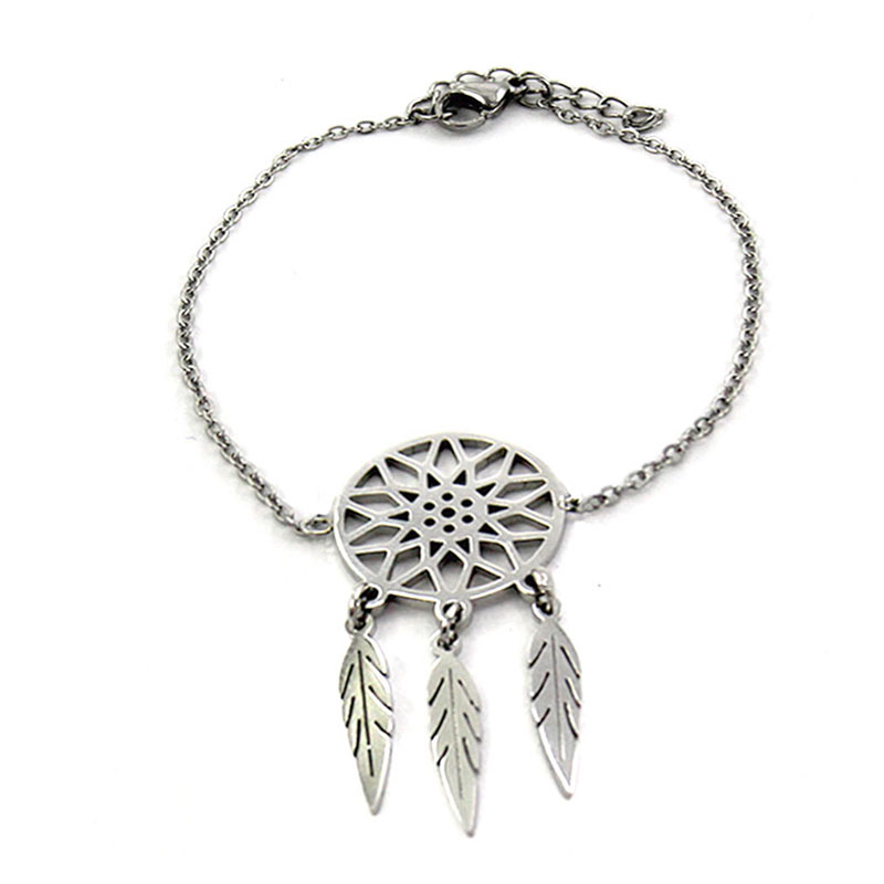 Pulsera atrapa suenos plateada 2