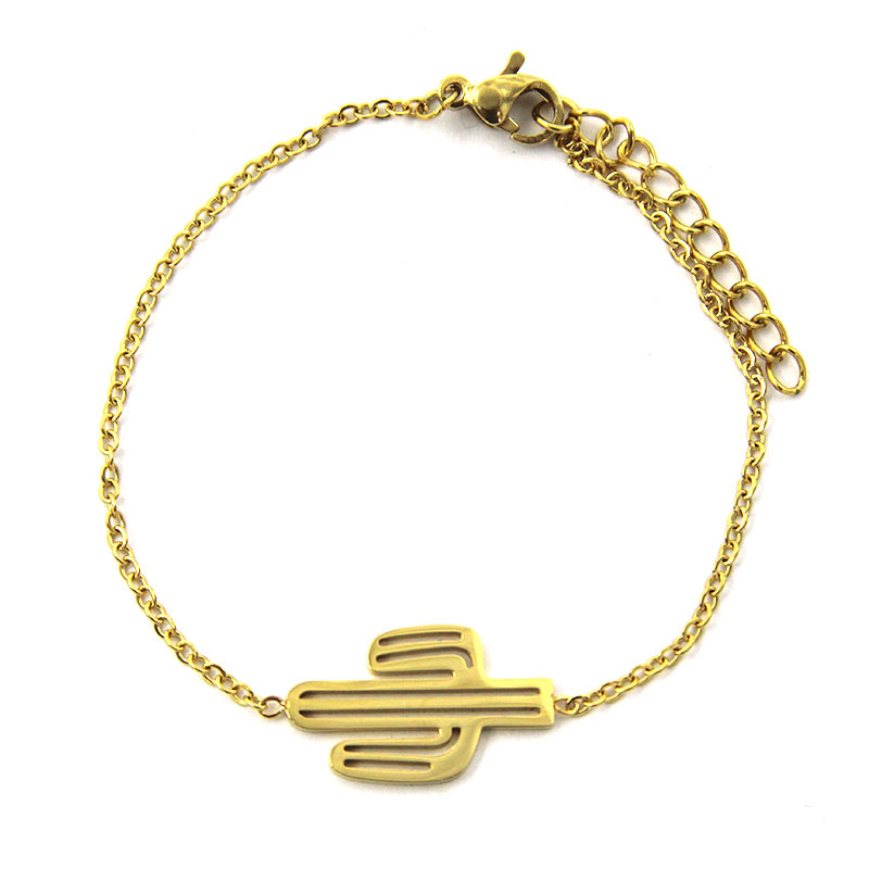 Pulsera cactus dorada 1
