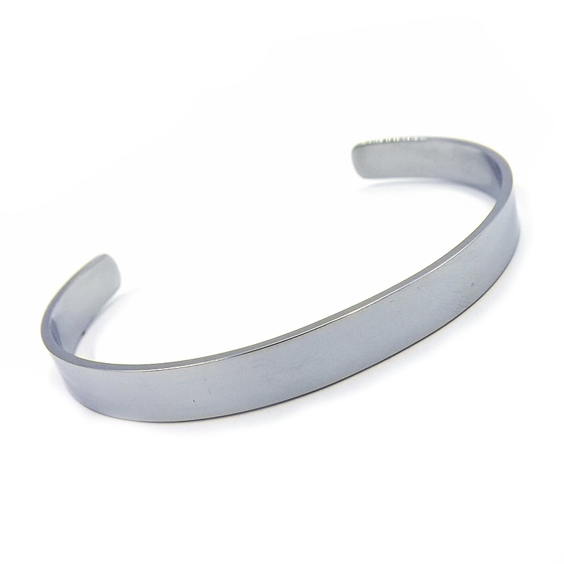 Pulsera de Acero Tipo Brazalete Unisex Liso para Grabar 5 Pulsera de Acero Tipo Brazalete Unisex Liso para Grabar - Image 3