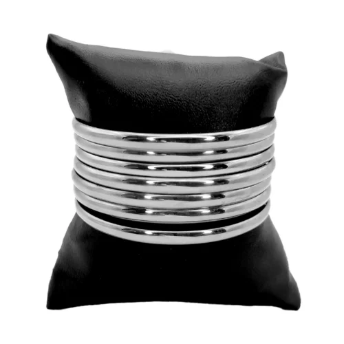 Pulseras-Acero-Inoxidable-Plateado-Semanario-Liso-Pulido-1.webp