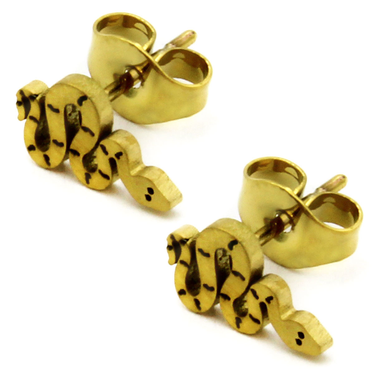 Set Joyeria Acero Dorado Serpiente Serpiente Vibora 2