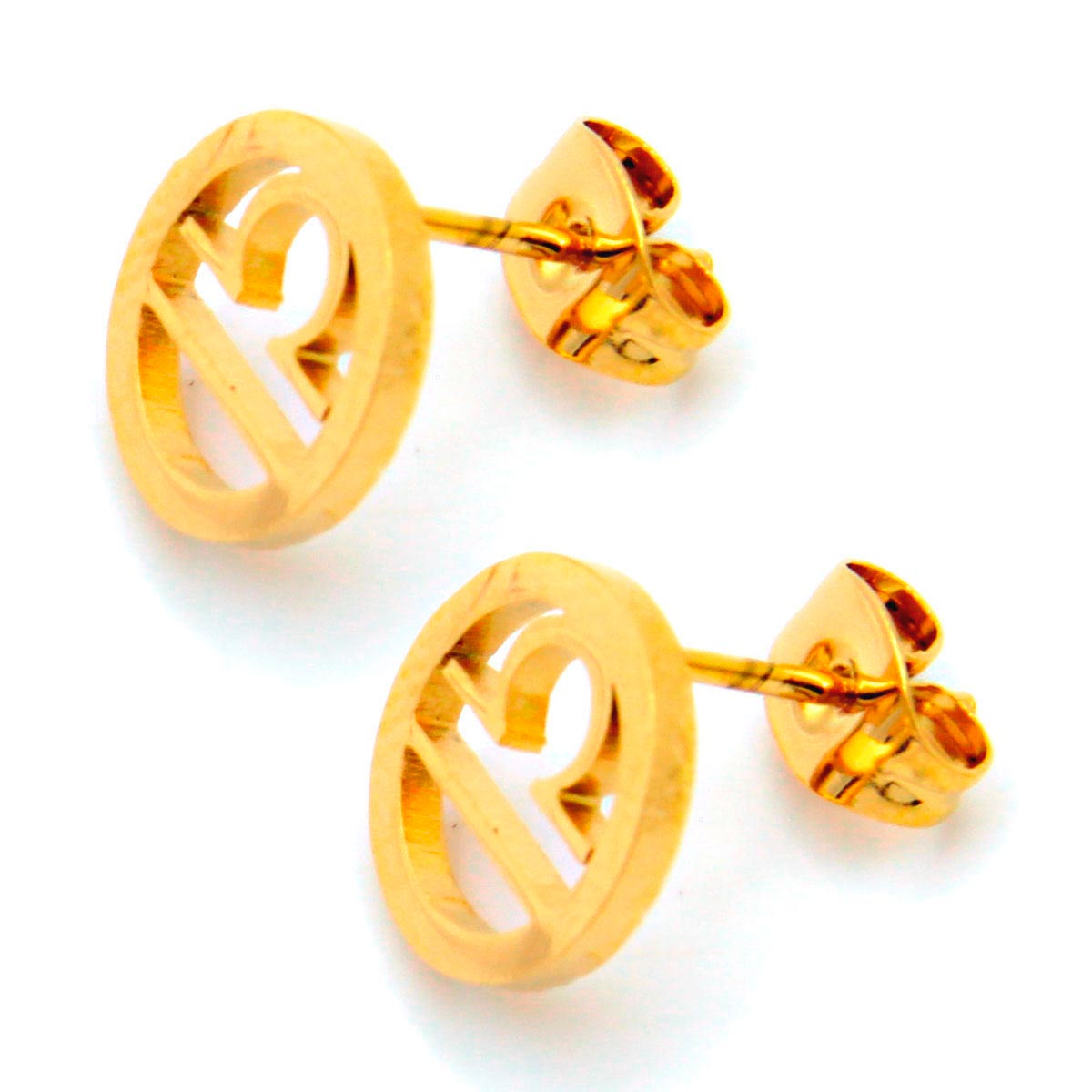 Set Joyeria Acero Dorado Signo Zodiacal Libra Horoscopo 2