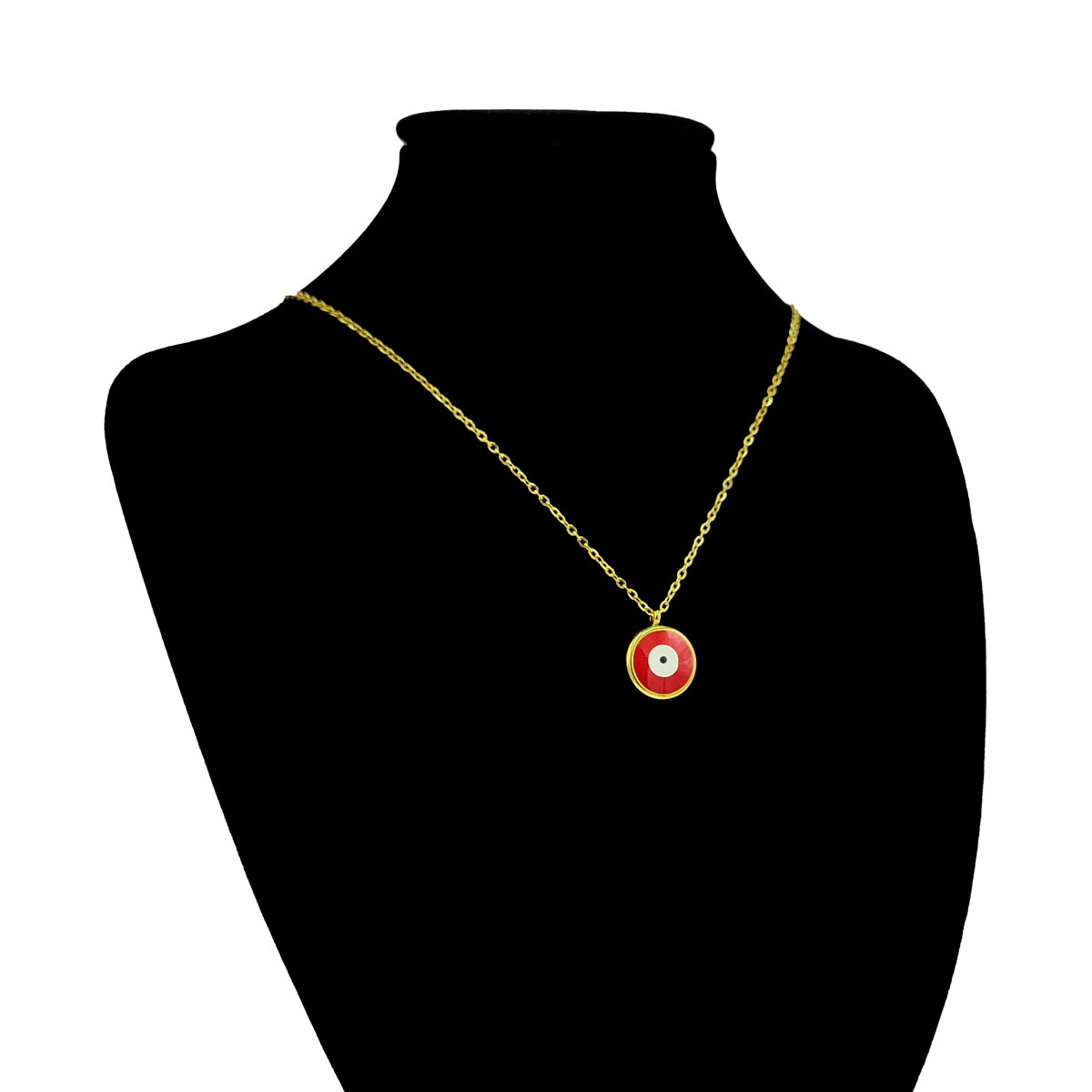 Set Joyeria Acero Inoxidable Dorado Ojo Turco Rojo 5 Set Joyeria Acero Inoxidable Dorado Ojo Turco Rojo - Image 3