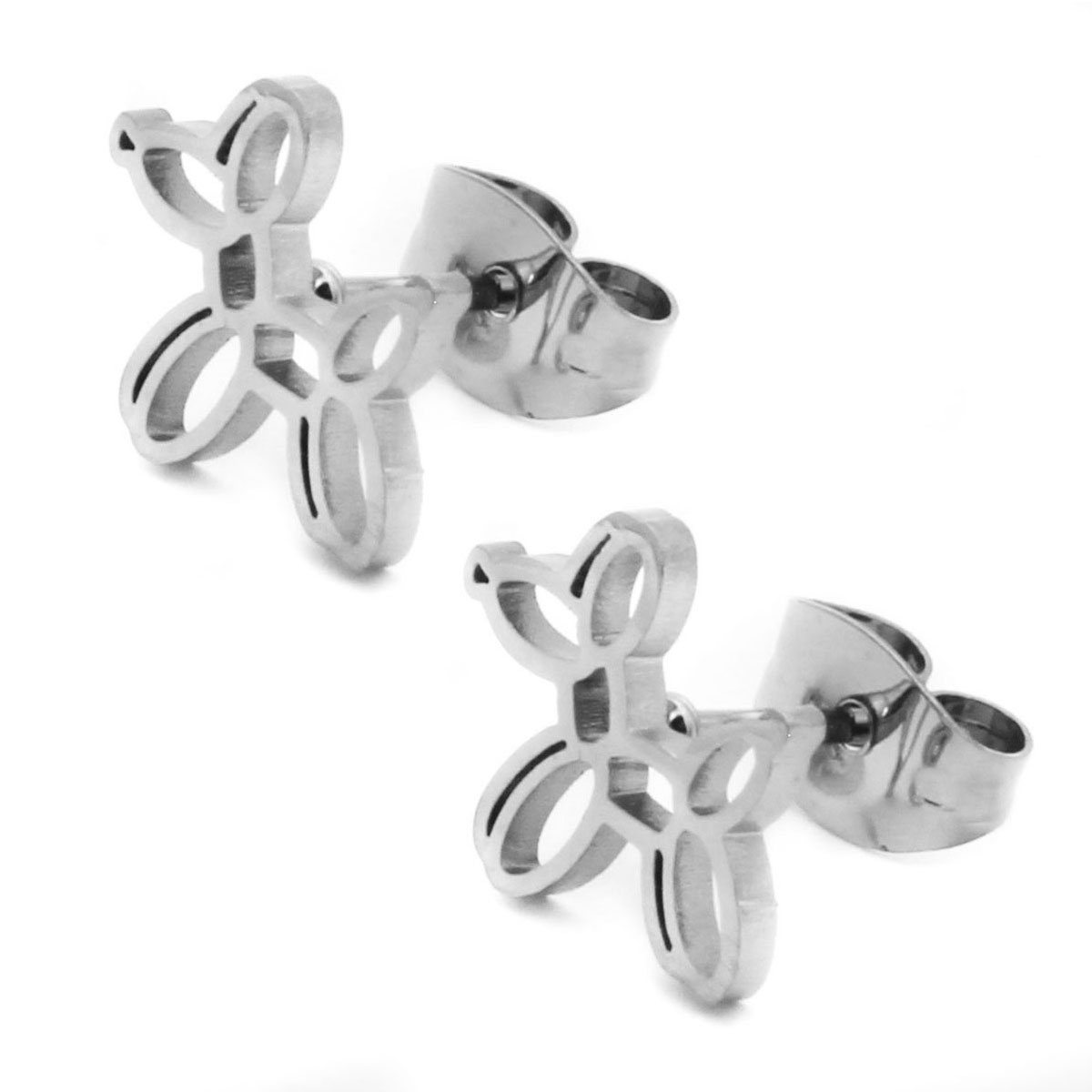 Set Joyeria Acero Inoxidable Plateado Perro Globoflexia 2