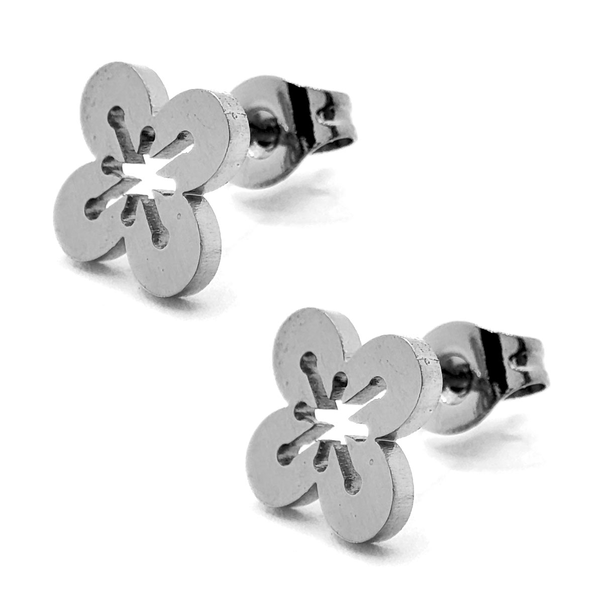 Set Joyeria Acero Plateado Gato Suerte Fortuna Gatito 2