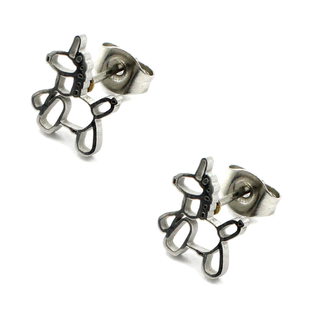 Set Joyeria Acero Plateado Unicornio Globo Fantasia 2