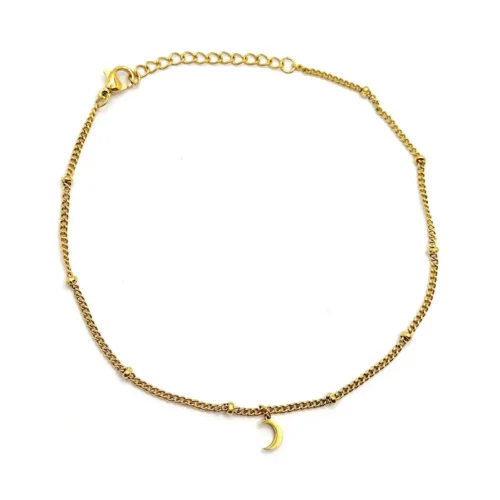 Tobillera-Acero-Dorado-Cadena-Delgada-Con-Balines-y-Luna1.webp