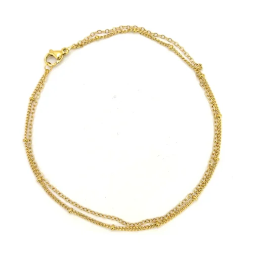 Tobillera-Acero-Dorado-Doble-CadenaS-Sencillas-Balines-1.webp