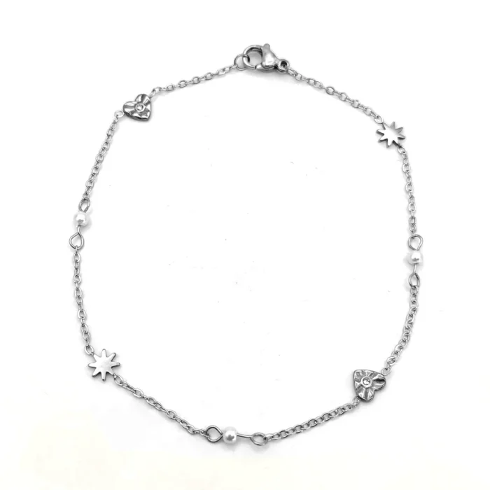 Tobillera-Acero-Plateado-Corazon-Cristal-Estrellas-Perlas-1.webp