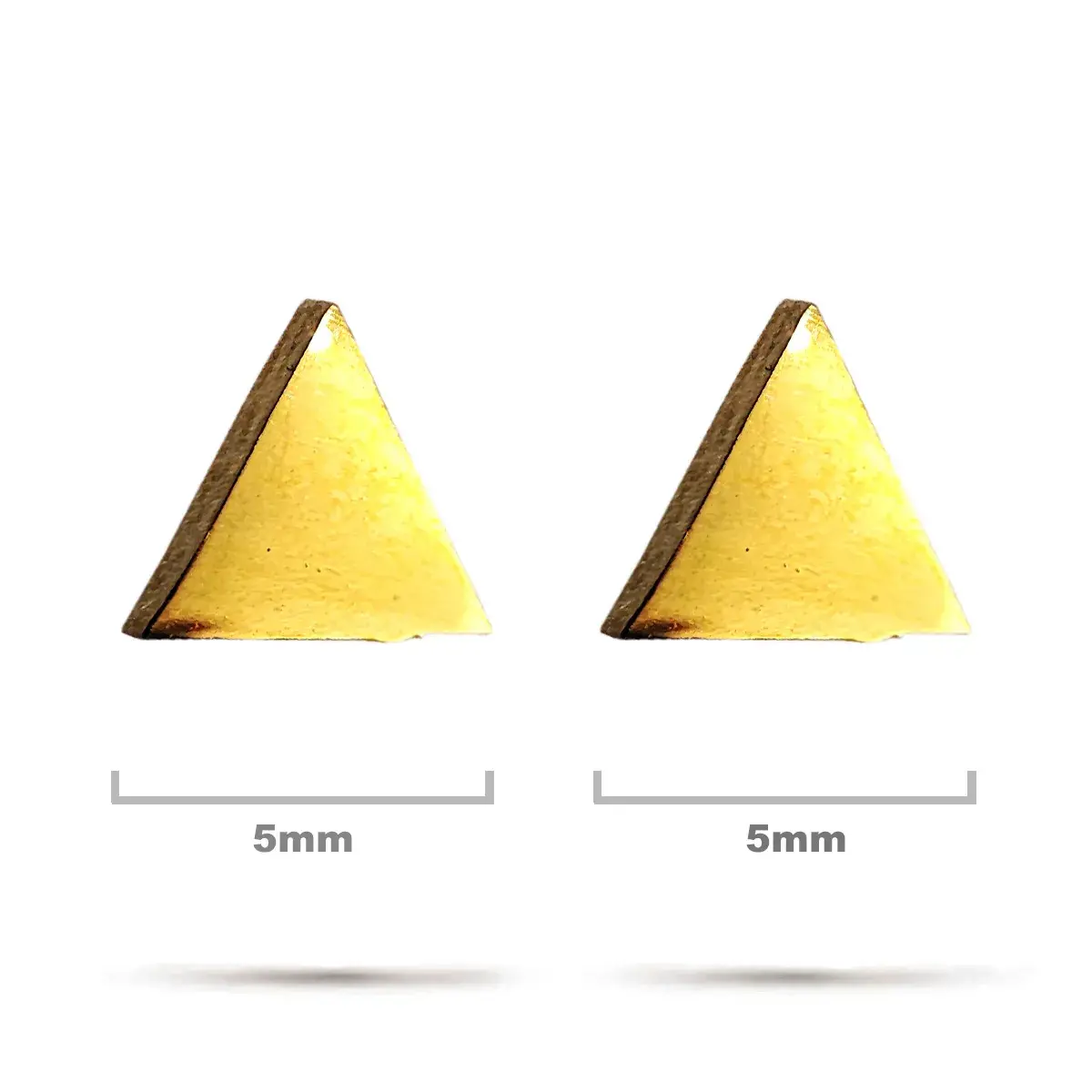 Triple Par Broqueles Acero Flechas Cristales Triangulo 2