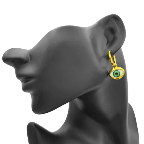 Aretes-Acero-Dorado-Huggies-Colgante-Ojo-Realista-Verde-4.webp