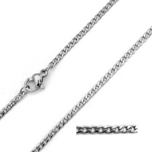 Cadena Acero Inox Sencilla Cubana Barbada 2,5 mm (6)