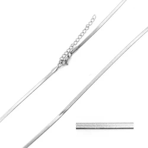 Cadena Acero Planchada Panza de Vibora Slim 2.5 mm