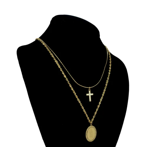 Collar-Acero-Doble-Virgen-de-Guadalupe-Cruz-Madre-Perla-4.webp