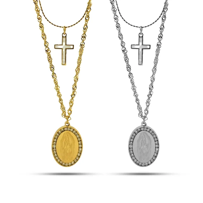 Collar-Acero-Doble-Virgen-de-Guadalupe-Cruz-Madre-Perla-7.webp