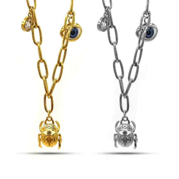 Collar-Acero-Ojo-Realista-Escarabajo-y-Gota-Proteccion-6.webp