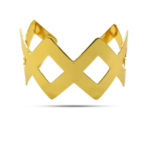 Pulsera Acero Brazalete Ajustable Rombos Huecos Unidos (1)