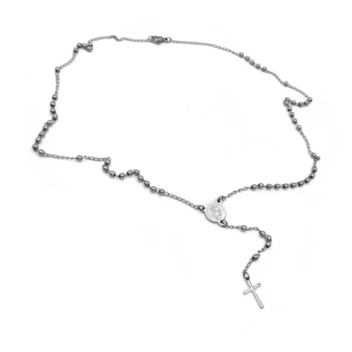 Rosario Acero Medalla Virgen de Guadalupe Balin 3 mm