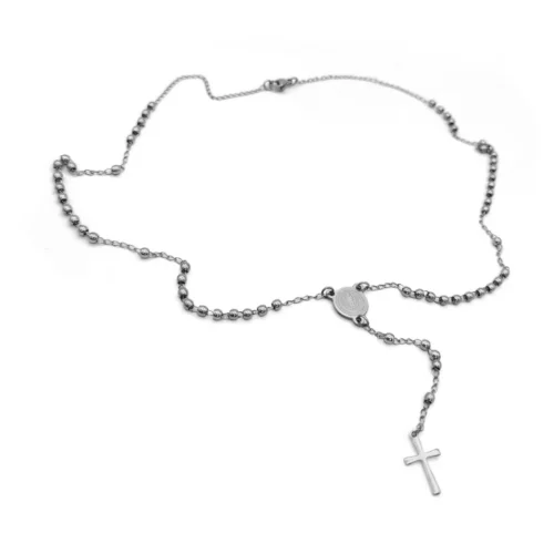 Rosario Acero Medalla de San Benito Abad Balin 3 mm (1)