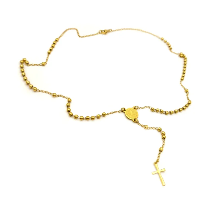 Rosario Acero Medalla de San Benito Abad Balin 3 mm