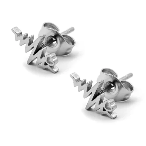 Set Joyería Plateado Linea de la Vida Electrocardiograma (3)