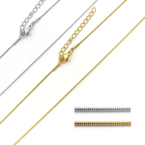 Cadena Acero Cola de Rata Delgada Sencilla 0.9 mm