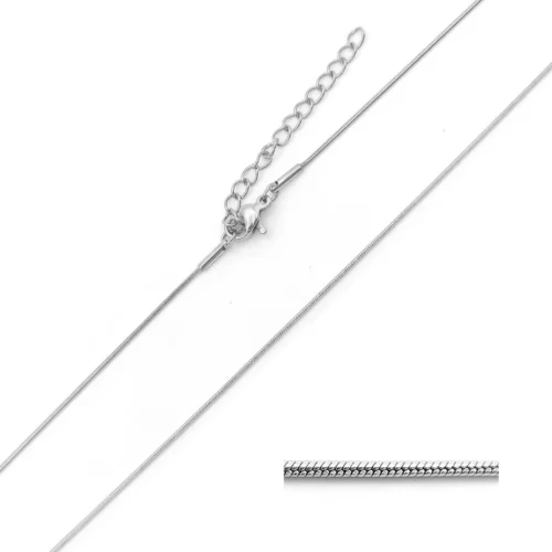 Cadena Acero Cola de Rata Delgada Sencilla 0.9 mm (5)