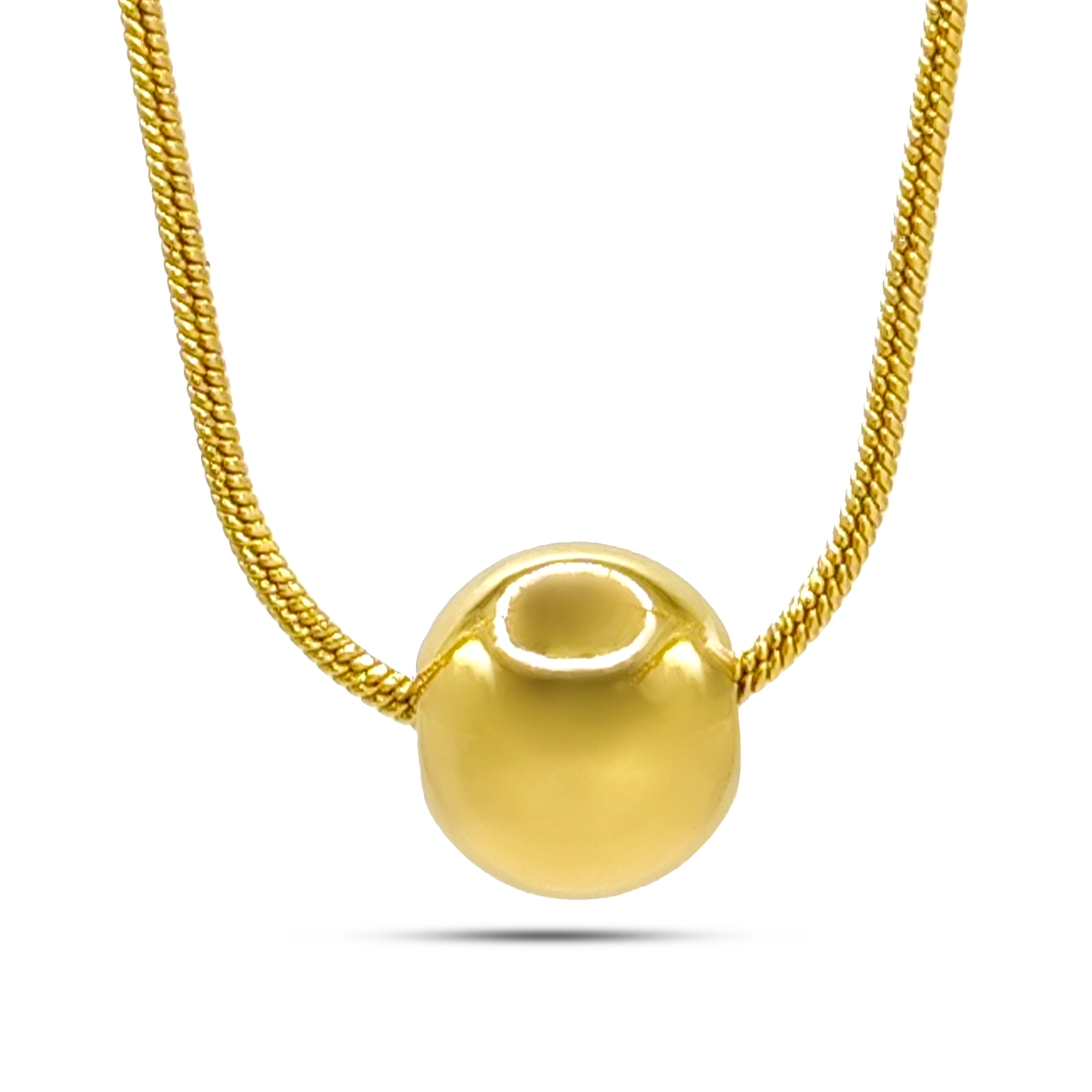 Collar Acero Inox Cola de Rata Delgada Balin Solitario 5 Collar Acero Inox Cola de Rata Delgada Balin Solitario - Image 3