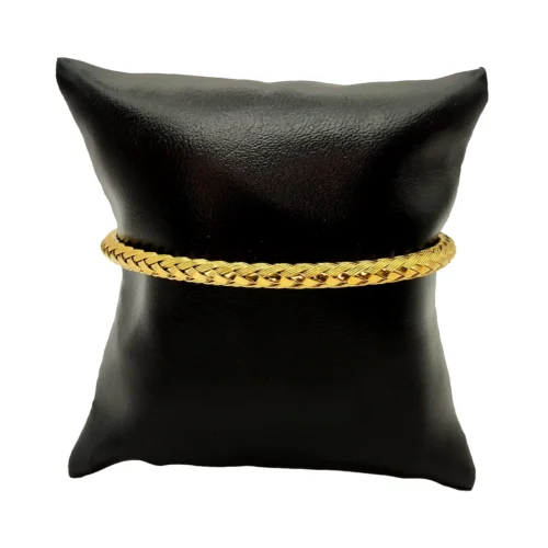 Pulsera Acero Brazalete Abierto Alambre Teijdo Trenza (8)