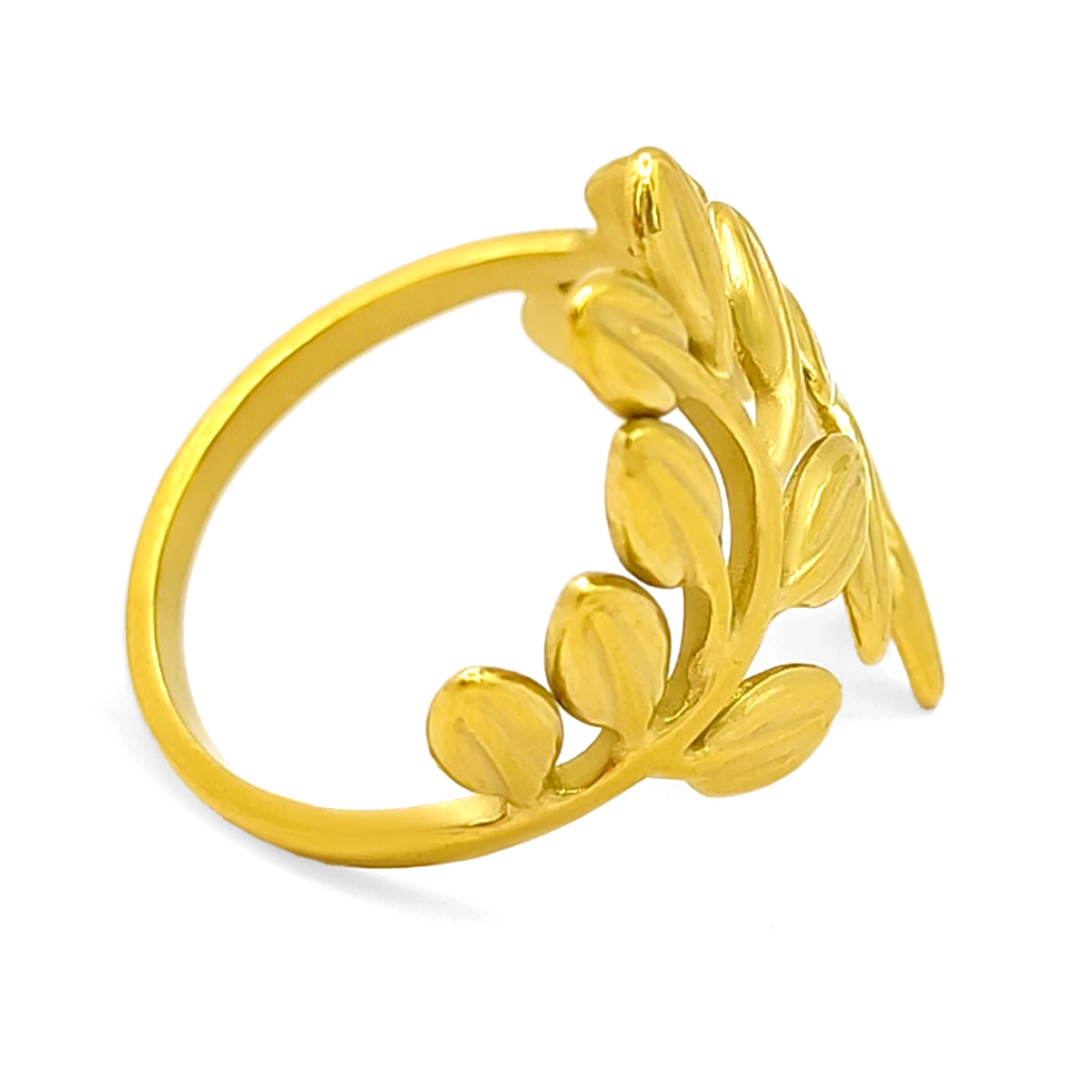 Anillo Acero Inox Doble Linea Irregular Delgada Ajustable 10