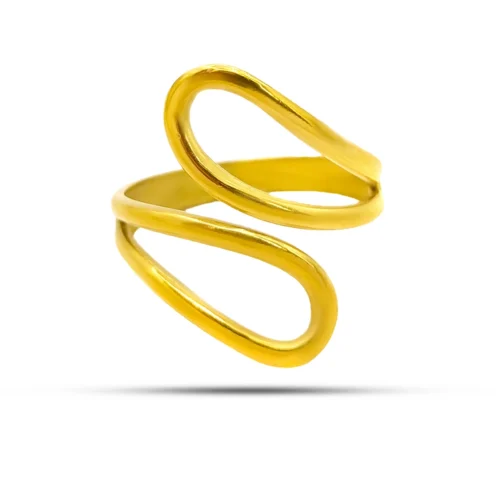 Anillo Acero Inox Gotas Huecas Delgadas Moda Ajustable (5)