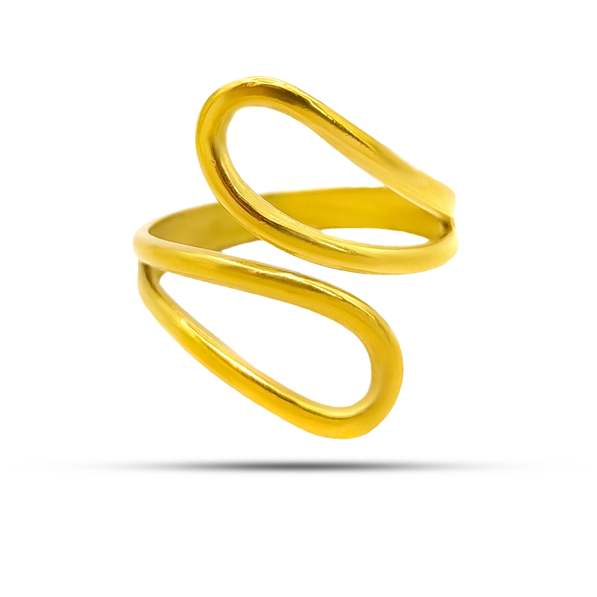 Anillo Acero Inox Gotas Huecas Delgadas Moda Ajustable 5