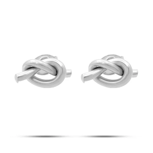 Aretes Acero Inox Diseño Nudo Alambre Minimalista (8)
