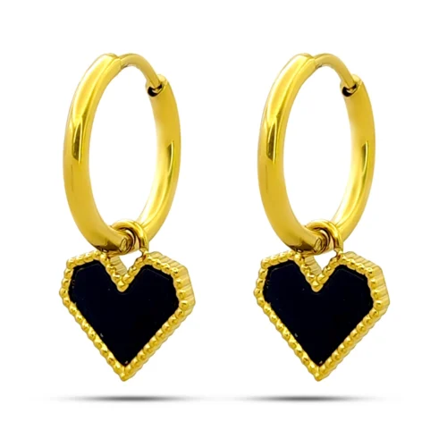 aretes de perla con zirconia en acero inoxidable dorado y plateado sobre fondo blanco