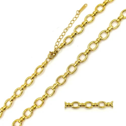 Cadena Acero Esclava Eslabon Corto Oval Moderno (1)