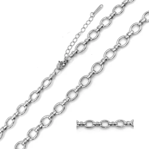 Cadena Acero Esclava Eslabon Corto Oval Moderno (4)