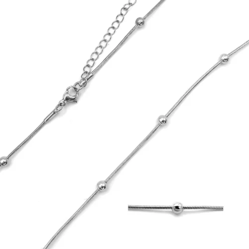 Cadena Acero Inox Cola de Rata Balines Elegante (5)