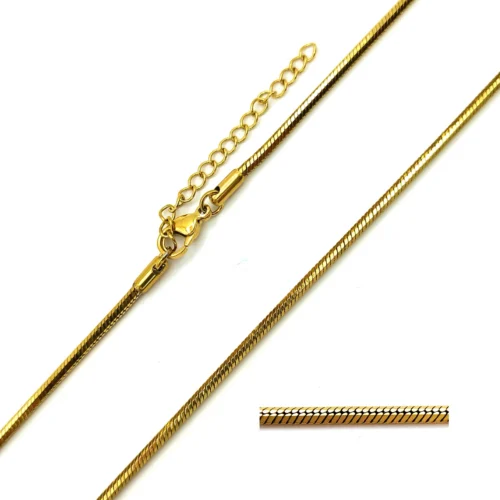 Cadena Acero Inox Cola de Rata Facetada Pulido Brillante (3)