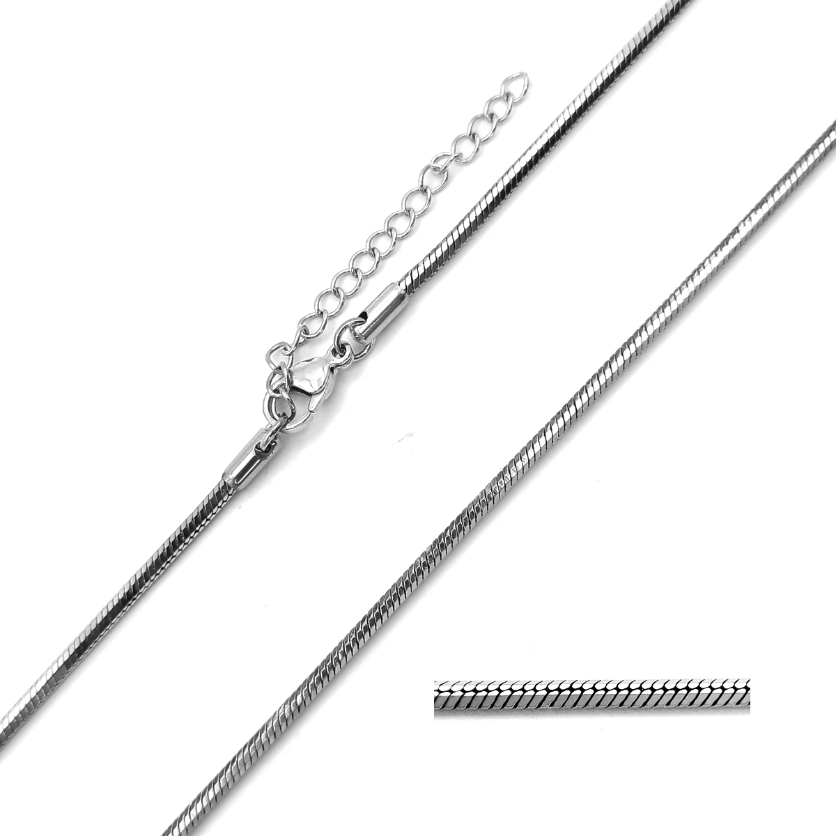 Cadena Acero Inox Cola de Rata Facetada Pulido Brillante 7