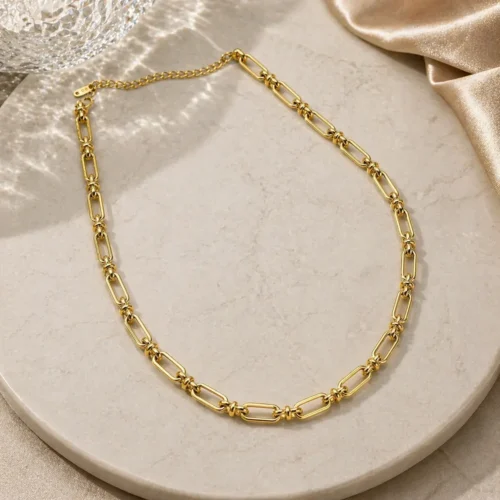 Cadena Acero Inox Dorado Eslabon Oval Uniones Grillete (1)