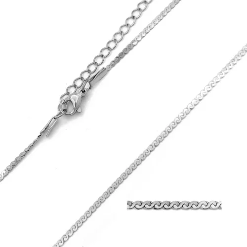 Cadena Acero Inox Eslabón Fino Ondulado Planchado (4)