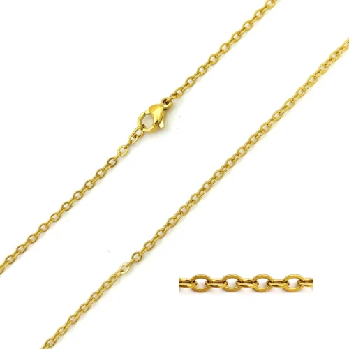 Cadena Acero Inox Eslabon Sencillo Oval para Dije 2 mm (1)